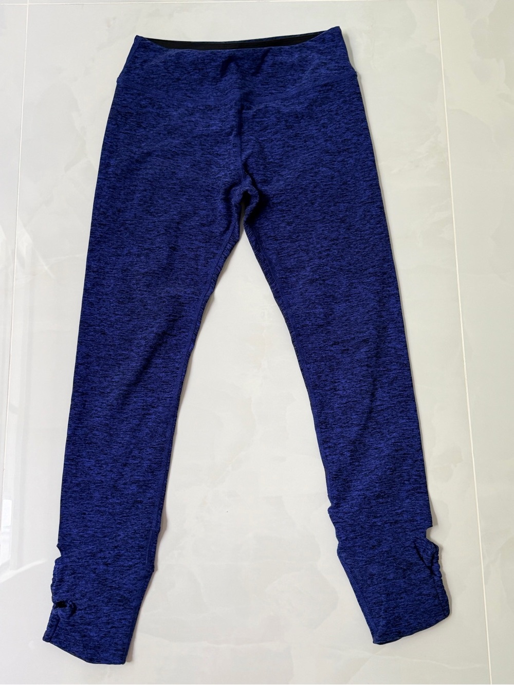 Beyond Yoga Blue Spacedye Ruched Leggings Size M